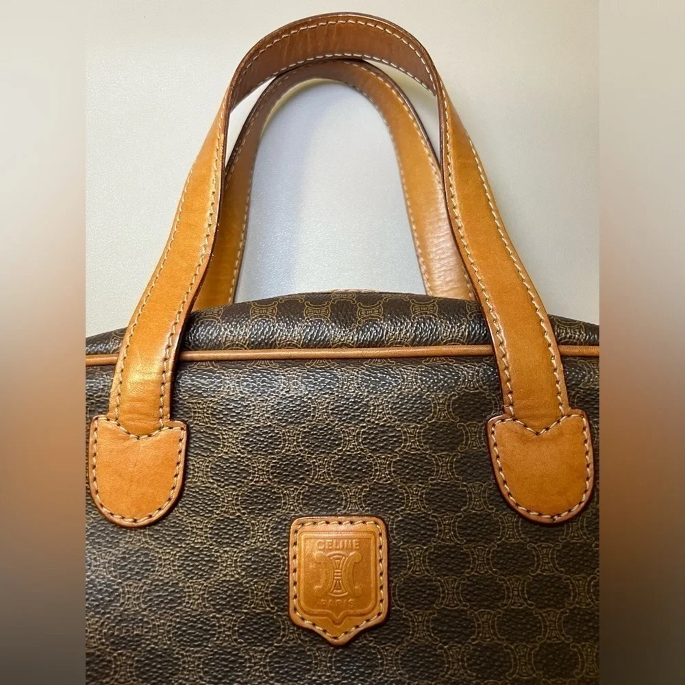 Vintage Celine Macadam Pattern Handbag. - Picture 11 of 15